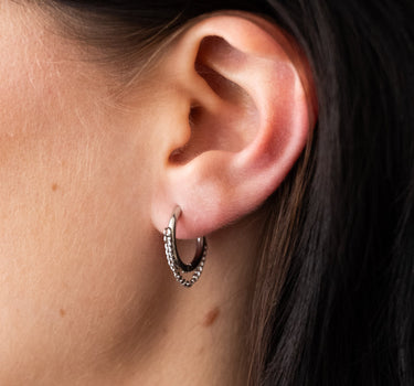 TILTIL Set van 2 Layered Chain Hoop Earrings Zilver - Things I Like Things I Love