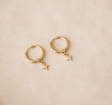TILTIL Set van 2 Lucky Star Zircon Earrings Wit Goud - Things I Like Things I Love