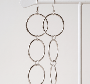 TILTIL Set van 2 Open Circle Statement Earrings Zilver - Things I Like Things I Love
