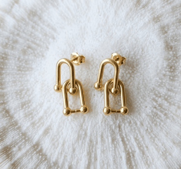 TILTIL Set van 2 Rosa Earrings Goud - Things I Like Things I Love