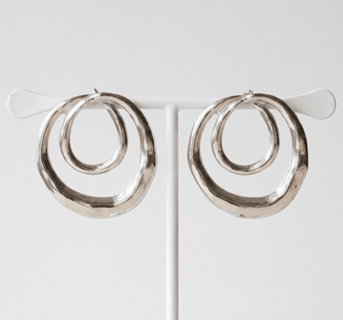 TILTIL Set van 2 Round and Round Statement Earrings Zilver - Things I Like Things I Love