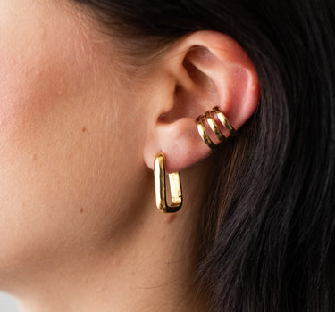 TILTIL Set van 2 Soho Square Hoop Earrings Goud - Things I Like Things I Love