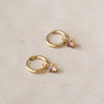TILTIL Set van 2 Teddy Zircon Earrings Bruin Goud - Things I Like Things I Love