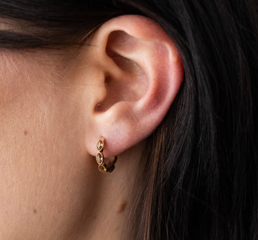 TILTIL Set van 2 Zircon Brown Earrings Goud - Things I Like Things I Love