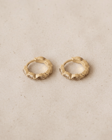 TILTIL Set van 2 Zircon Brown Earrings Goud - Things I Like Things I Love