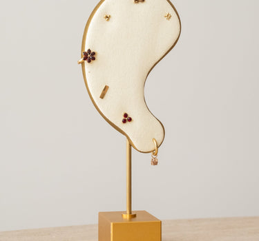 TILTIL Set Van 2 Zircon Flower Hoop Goud Bordeaux - Things I Like Things I Love