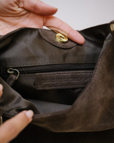 TILTIL Shoulder Bag Cow Strap Brown - Things I Like Things I Love