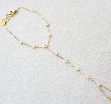 TILTIL Silver Zircon Hand Chain Goud - Things I Like Things I Love