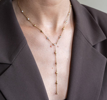 TILTIL Silver Zircon Necklace Goud - Things I Like Things I Love