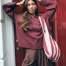 TILTIL Simone Stripy Bag Bordeaux - Things I Like Things I Love