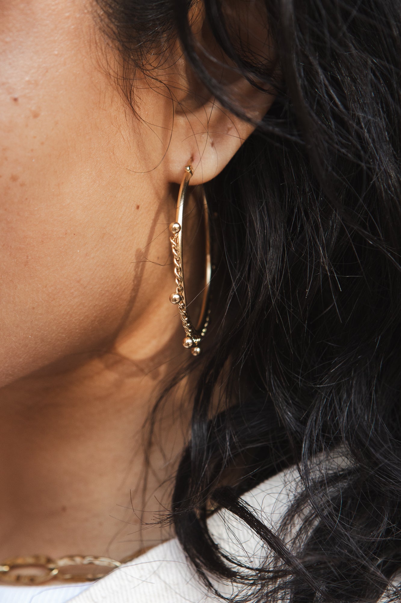 TTG Single Hoop Goldplated Dot Chain - Things I Like Things I Love