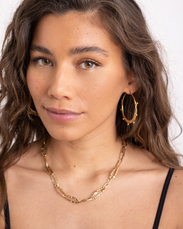 TILTIL Single Hoop Gold Plated Dot Chain