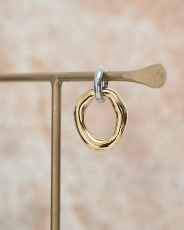 TILTIL Single Hoop Statement Duo Silver Gold - Things I Like Things I Love