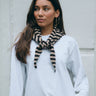 TILTIL Sjaal Triangle Loulou Light Brown Dark Brown Stripe - Things I Like Things I Love