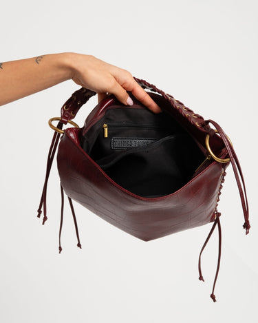TILTIL Skye Laced Croco Bag Bordeaux - Things I Like Things I Love