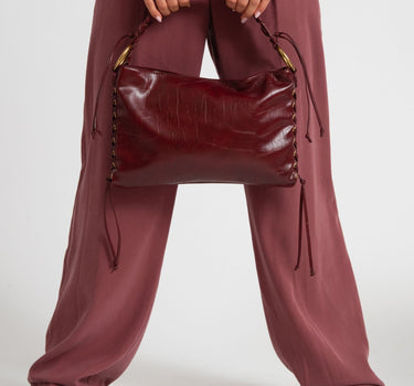 TILTIL Skye Laced Croco Bag Bordeaux - Things I Like Things I Love