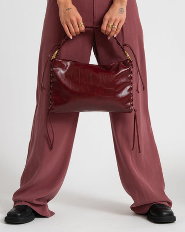 TILTIL Skye Laced Croco Bag Bordeaux - Things I Like Things I Love