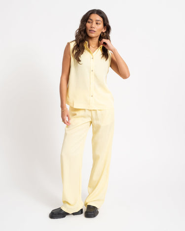 TILTIL Sleeveless Juna Tencel Blouse Yellow - Things I Like Things I Love