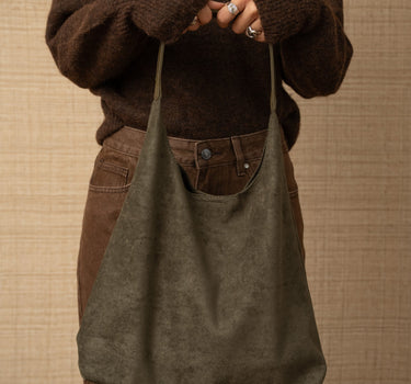 TILTIL Slouchy Faux Suede Bag Green - Things I Like Things I Love