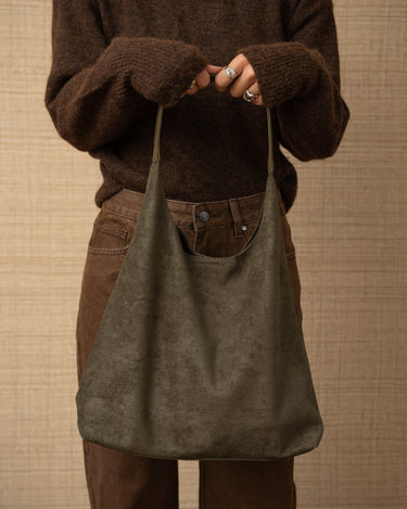 TILTIL Slouchy Faux Suede Bag Green - Things I Like Things I Love