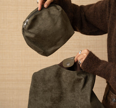 TILTIL Slouchy Faux Suede Bag Green - Things I Like Things I Love