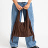 TILTIL Slouchy Fringe Faux Suede Bag Bruin - Things I Like Things I Love