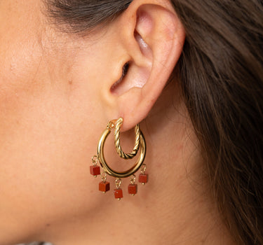 TILTIL Small Oval Twisted Hoop Goud - Things I Like Things I Love