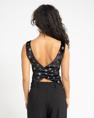 TILTIL Sofia Starry Velvet Top Black - Things I Like Things I Love