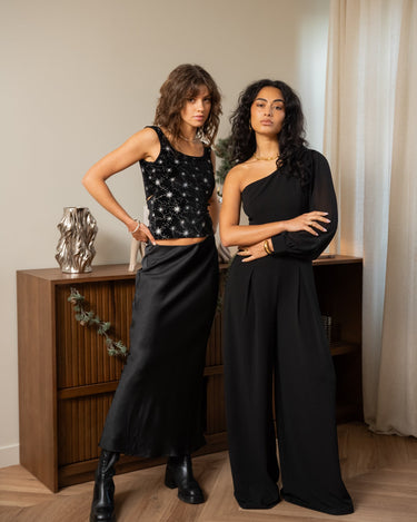 TILTIL Sofia Starry Velvet Top Black - Things I Like Things I Love