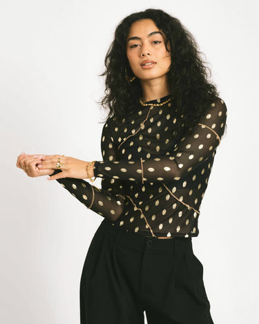 TILTIL Sora Dotted Mesh Black - Things I Like Things I Love