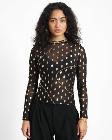 TILTIL Sora Dotted Mesh Black - Things I Like Things I Love