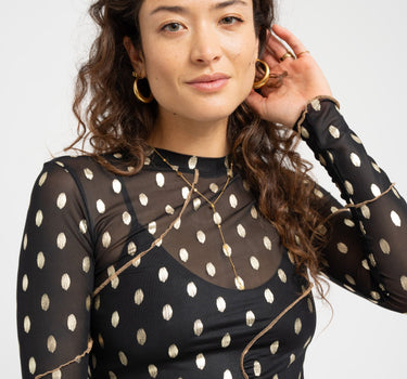 TILTIL Sora Dotted Mesh Black - Things I Like Things I Love