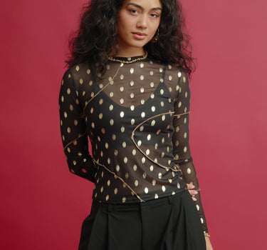 TILTIL Sora Dotted Mesh Black - Things I Like Things I Love