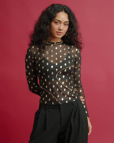 TILTIL Sora Dotted Mesh Black - Things I Like Things I Love