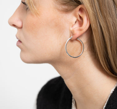 TILTIL Squary Big Hoop 925 Silver - Things I Like Things I Love