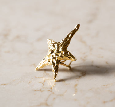 TILTIL Statement Hammered Star Ring Gold - Things I Like Things I Love