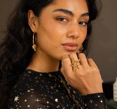 TILTIL Statement Star Adjustable Ring Gold - Things I Like Things I Love