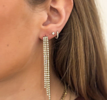 TILTIL Strass Disco Lines Earrings Gold - Things I Like Things I Love