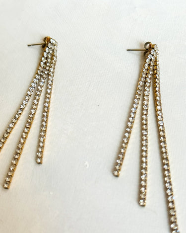 TILTIL Strass Disco Lines Earrings Gold - Things I Like Things I Love