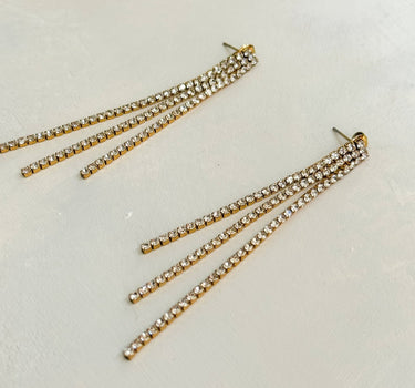 TILTIL Strass Disco Lines Earrings Gold - Things I Like Things I Love