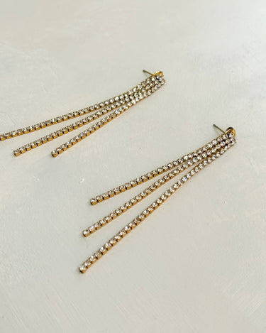 TILTIL Strass Disco Lines Earrings Gold - Things I Like Things I Love