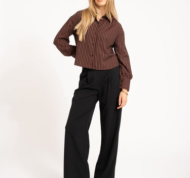 TILTIL Striped Anna Blouse Bordeaux - Things I Like Things I Love