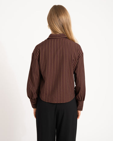 TILTIL Striped Anna Blouse Bordeaux - Things I Like Things I Love