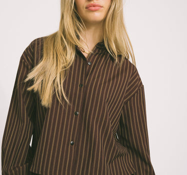 TILTIL Striped Anna Blouse Bordeaux - Things I Like Things I Love