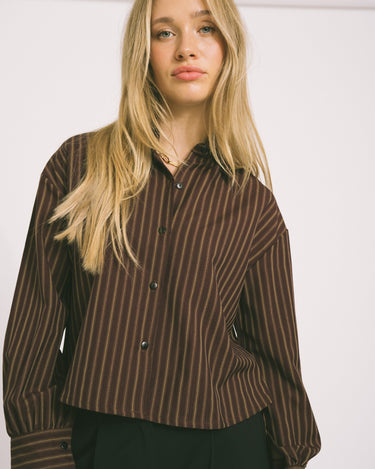 TILTIL Striped Anna Blouse Bordeaux - Things I Like Things I Love