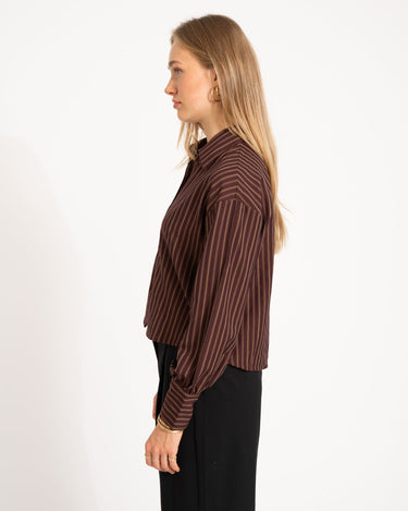 TILTIL Striped Anna Blouse Bordeaux - Things I Like Things I Love
