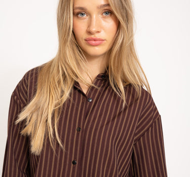 TILTIL Striped Anna Blouse Bordeaux - Things I Like Things I Love