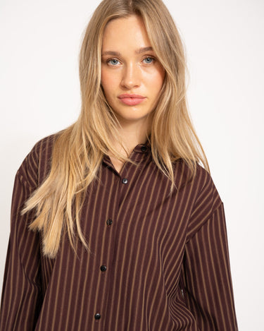TILTIL Striped Anna Blouse Bordeaux - Things I Like Things I Love