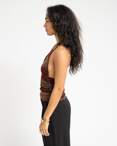 TILTIL Striped Dina Top Bordeaux - Things I Like Things I Love