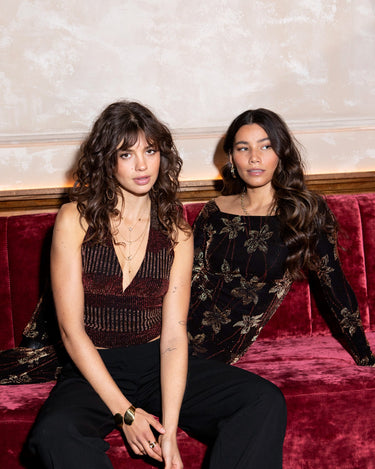 TILTIL Striped Dina Top Bordeaux - Things I Like Things I Love